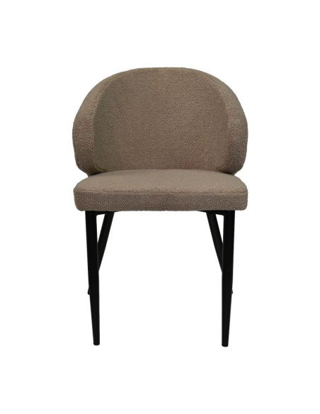 Lot de 2 Chaises de repas en tissu bouclette Yuna