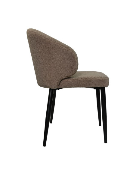 Lot de 2 Chaises de repas en tissu bouclette Yuna