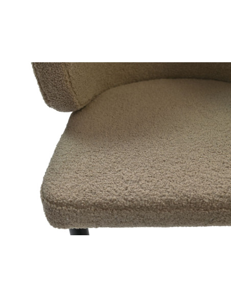Lot de 2 Chaises de repas en tissu bouclette Yuna