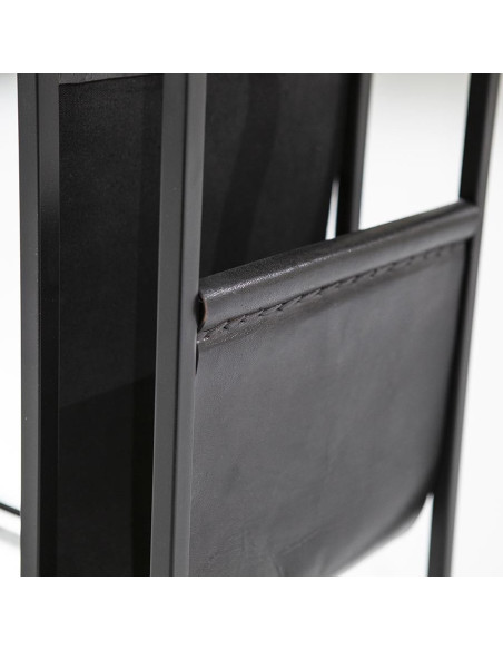 Bout de canapé en marbre avec porte-revues Dylan