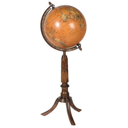 Globe terrestre vintage en bois 1970