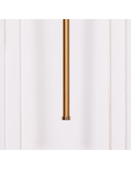 Applique rétro boule verre et métal or 60cm H