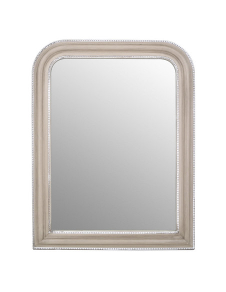 Miroir Napoléon III en bois beige blanchi Dako