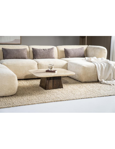 Table basse de salon en travertin Travis