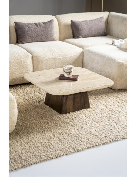 Table basse de salon en travertin Travis