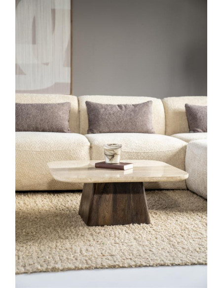Table basse de salon en travertin Travis
