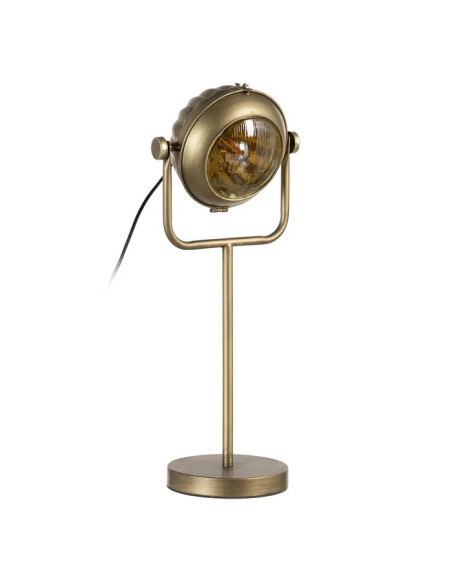 Lampe à poser dorée phare de voiture