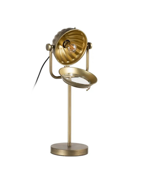 Lampe à poser dorée phare de voiture