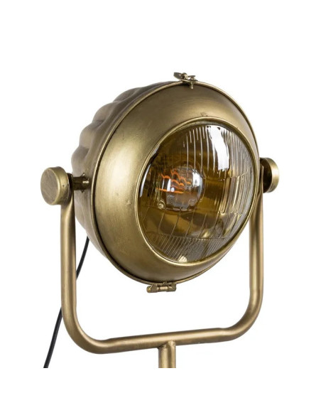 Lampe à poser dorée phare de voiture