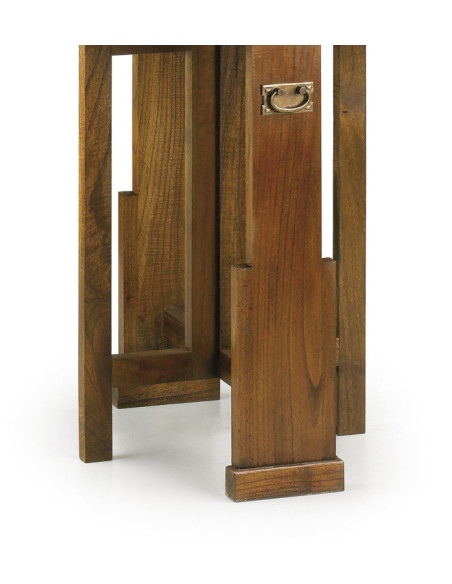 Table d'appoint pliable en bois massif de mindi
