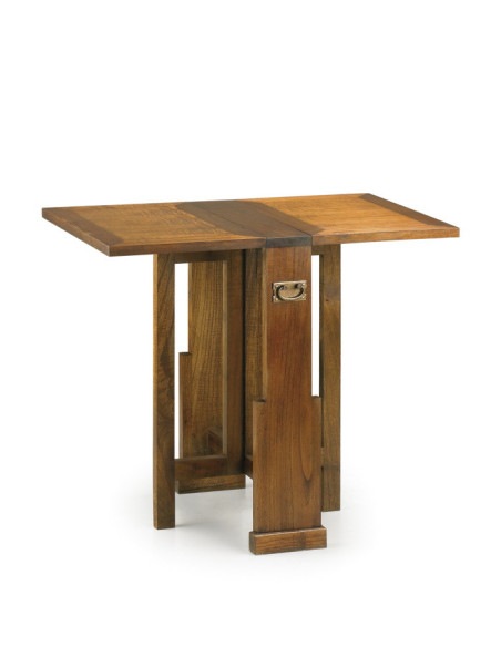 Table d'appoint pliable en bois massif de mindi