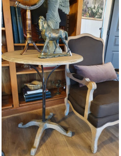 Table guéridon en chêne... 2