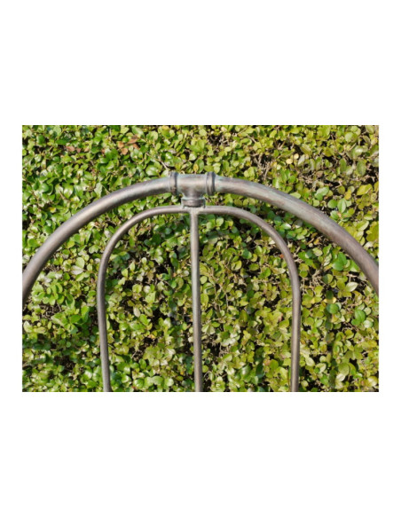 Banc de jardin 2 places en métal oxydé