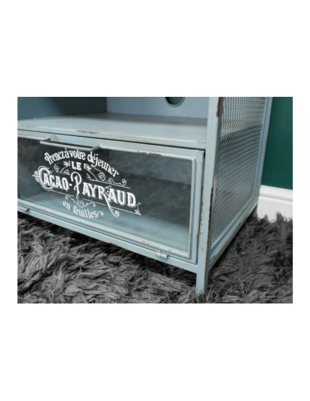 Meuble TV en métal multi-rangements style Indus