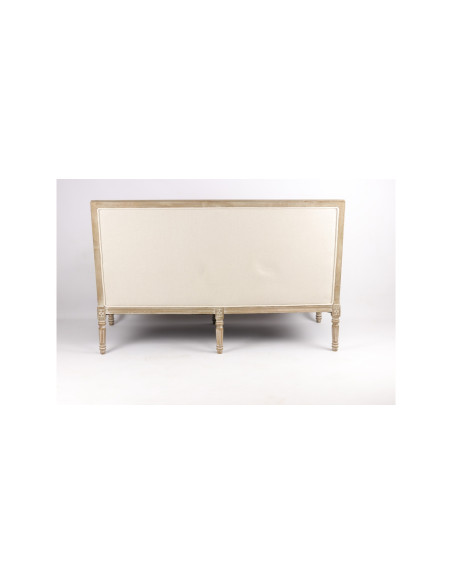 Banquette style Louis XVI tissu beige