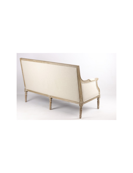 Banquette style Louis XVI tissu beige