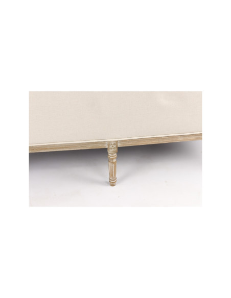 Banquette style Louis XVI tissu beige