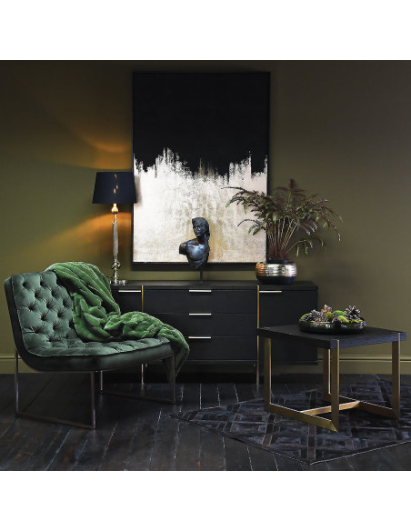 Lampe élégante avec abat-jour lin noir