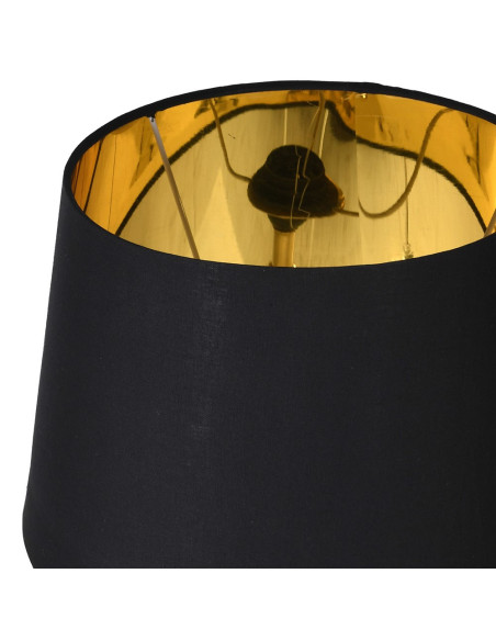 Lampe élégante avec abat-jour lin noir
