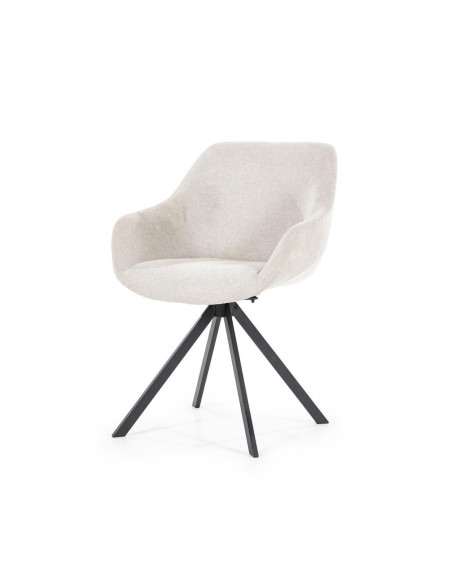Fauteuil en tissu coque pivotant Mamé