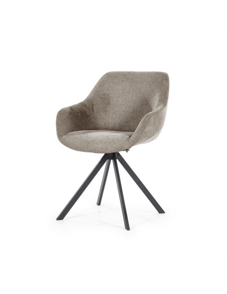 Fauteuil en tissu coque pivotant Mamé