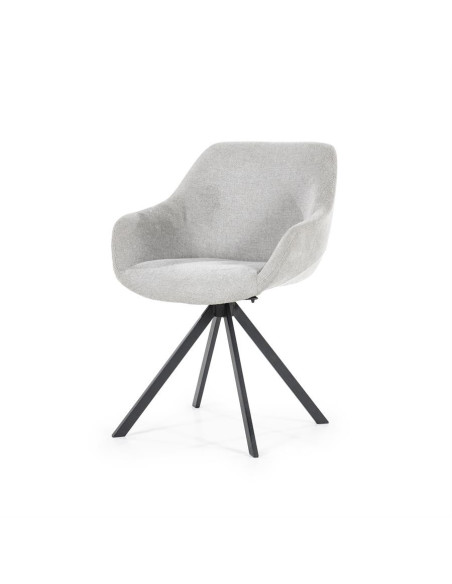 Fauteuil en tissu coque pivotant Mamé