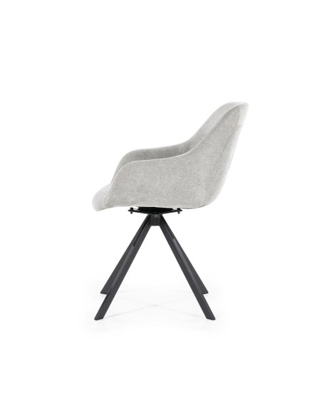 Fauteuil en tissu coque pivotant Mamé