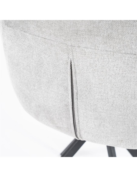 Fauteuil en tissu coque pivotant Mamé