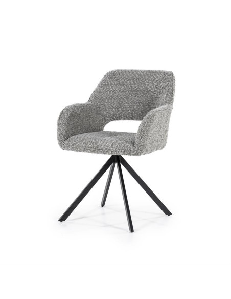 Fauteuil rotatif en tissu Fabio