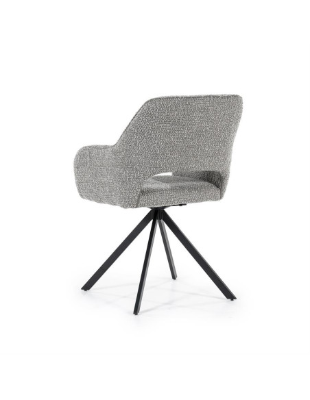 Fauteuil rotatif en tissu Fabio