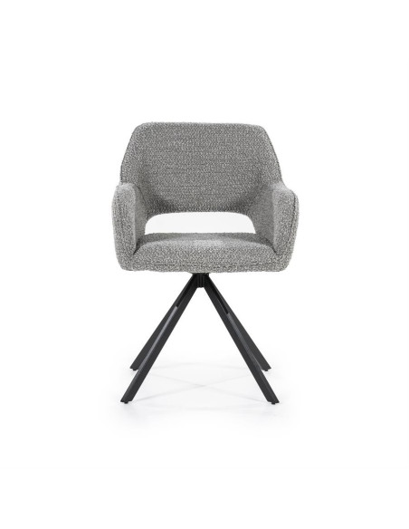 Fauteuil rotatif en tissu Fabio
