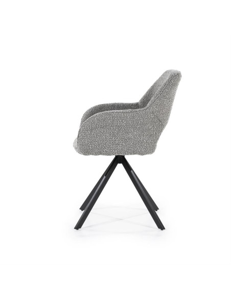 Fauteuil rotatif en tissu Fabio