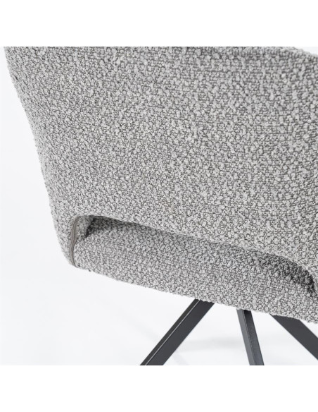 Fauteuil rotatif en tissu Fabio