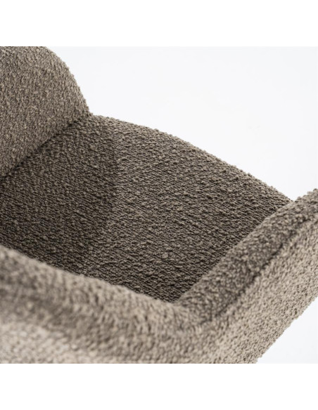 Fauteuil rotatif en tissu Fabio