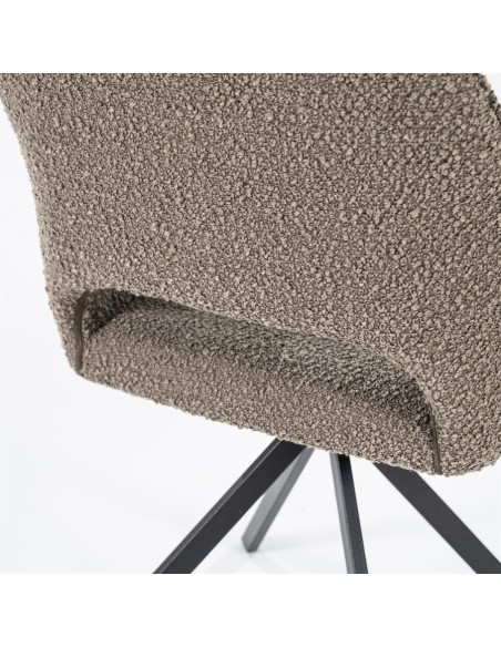 Fauteuil rotatif en tissu Fabio