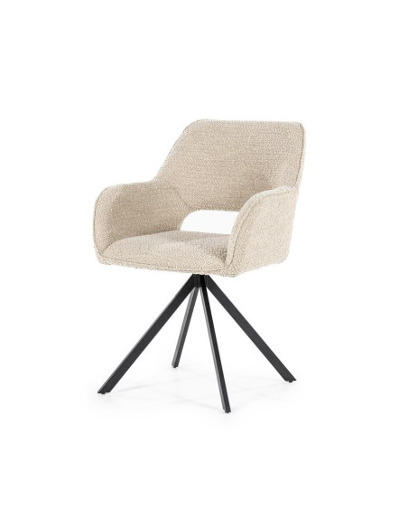 Fauteuil rotatif en tissu Fabio