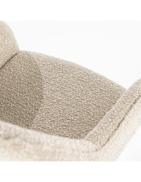 Fauteuil rotatif en tissu Fabio