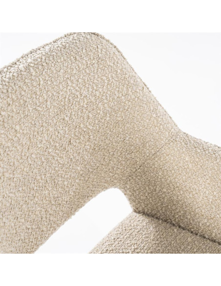 Fauteuil rotatif en tissu Fabio