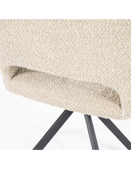 Fauteuil rotatif en tissu Fabio