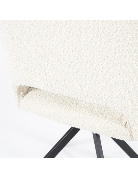 Fauteuil rotatif en tissu Fabio