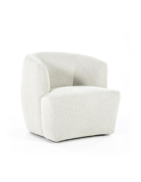 Fauteuil arrondi en tissu Charlotte