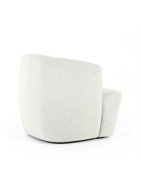 Fauteuil arrondi en tissu Charlotte