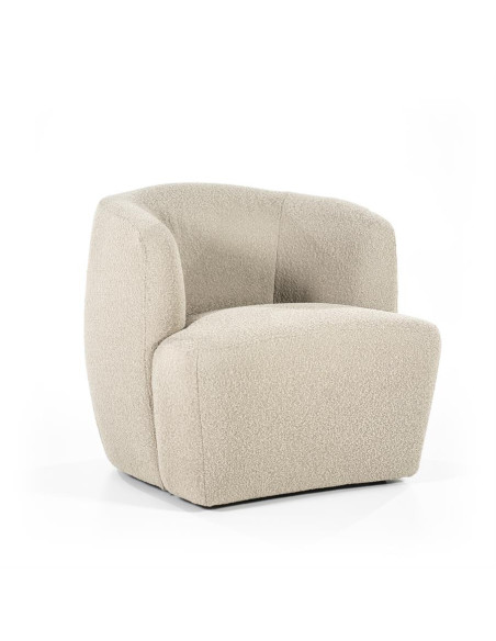 Fauteuil arrondi en tissu Charlotte