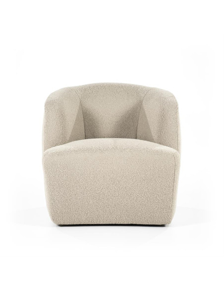 Fauteuil arrondi en tissu Charlotte