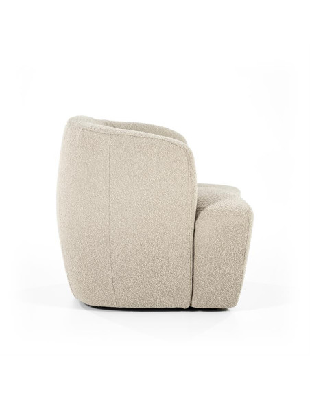 Fauteuil arrondi en tissu Charlotte