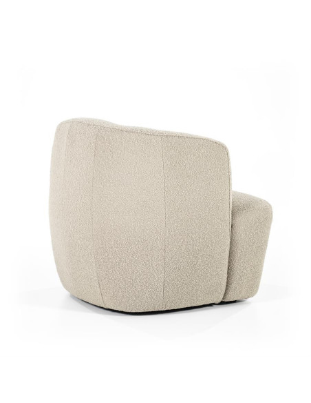 Fauteuil arrondi en tissu Charlotte