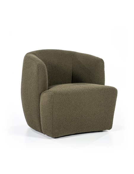 Fauteuil arrondi en tissu Charlotte