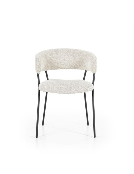 Chaise en tissu moumoute Luka