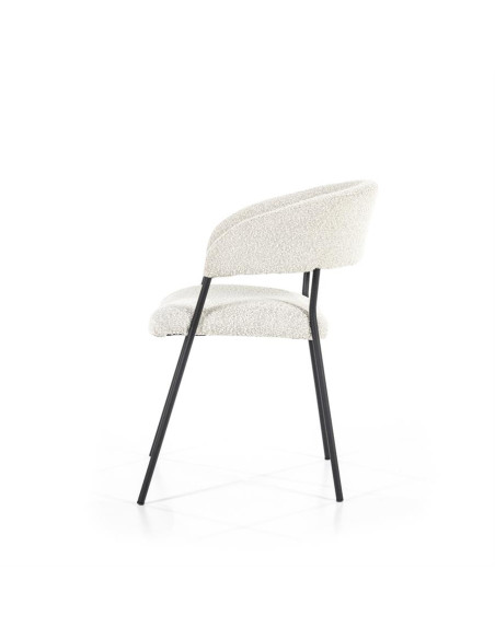 Chaise en tissu moumoute Luka