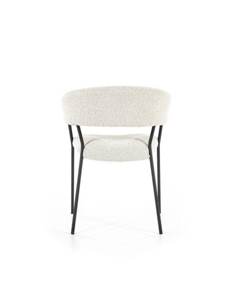 Chaise en tissu moumoute Luka